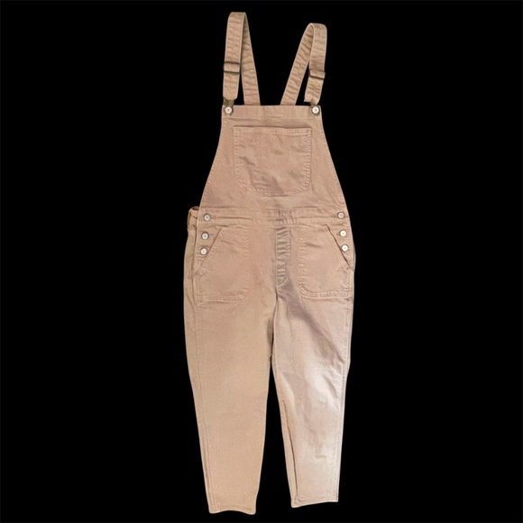 Old Navy Overalls Women's Size 6 Tan Light Stretch Skinny Excellent - Picture 3 of 9
